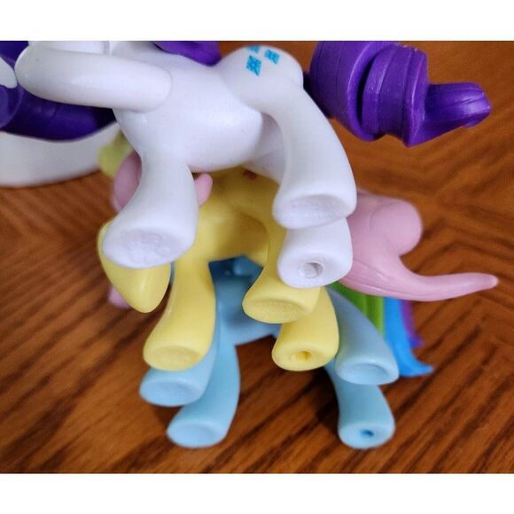 Lot of 5 My Little Pony MLP PVC Action Figures Fluttershy Rainbow Dash Rarity - Picture 6 of 7